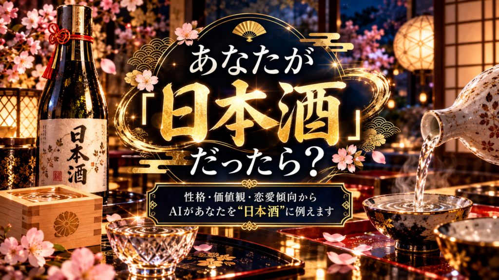 あなたが「日本酒」だったら？